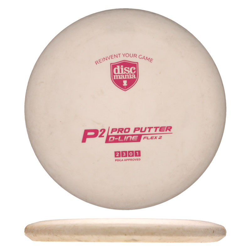 Disc golf - D-line P2 Flex2, White, 173g