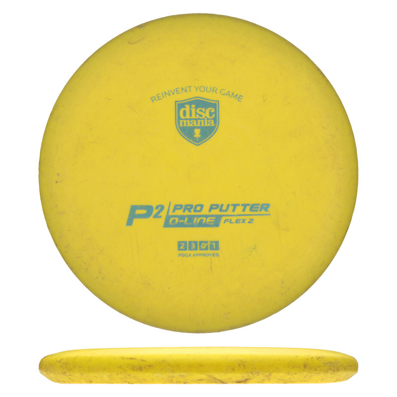 Disc golf - D-Line P2 flex2, Yellow, 173g