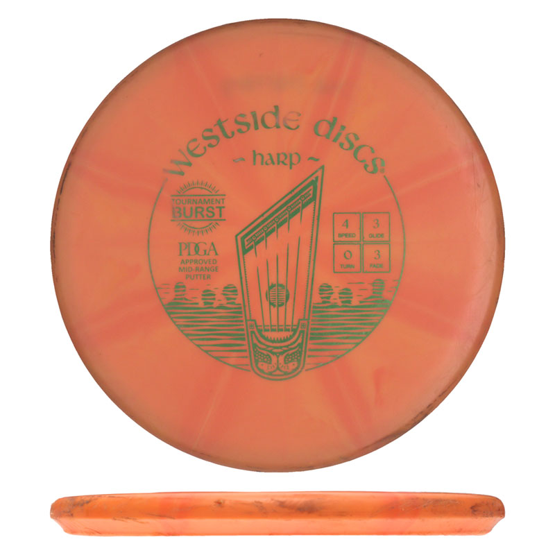 Disc golf - Tournament Burst Harp, Orange, 173g